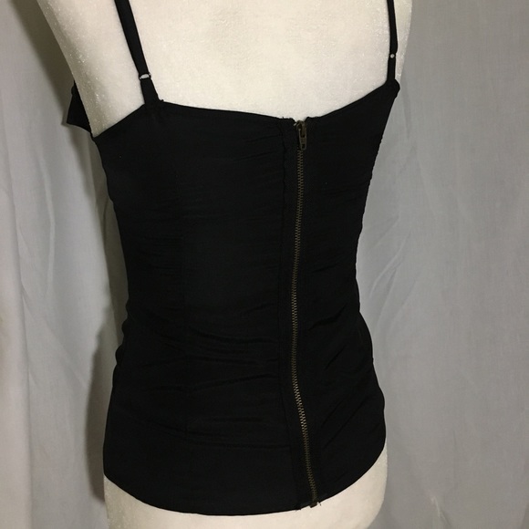 Black ruffle blouse by Miley Cirus & MaxAzria - Picture 2 of 3